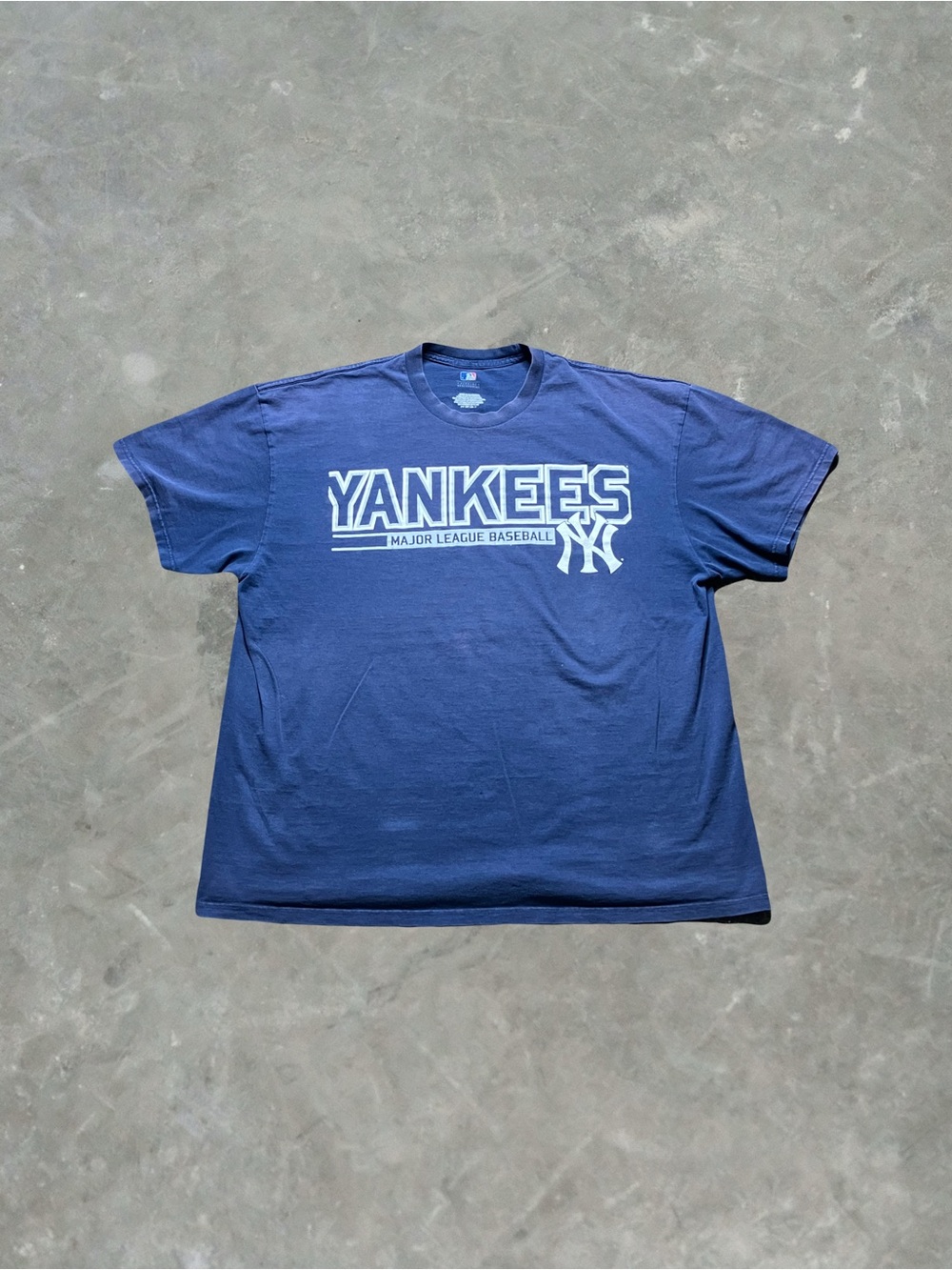 New York Yankees Derek Jeter Graphic Tee Navy MLB Baseball T Shirt Mens XXL Y2K